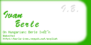 ivan berle business card